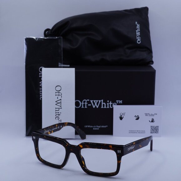 Off-White OERI130 CLIP ON2 6007 Rectangle Sunglasses – Havana - Picture 1 of 10
